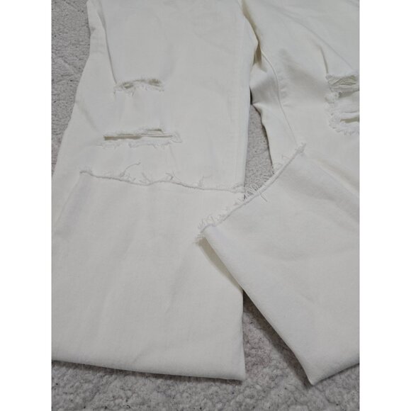 Madewell Womens White Distressed Denim Perfect Vintage Straight Jean Size 28 NWT - Picture 6 of 11